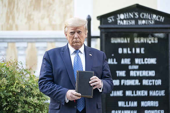 Donald Trump at St. John's Episcopal Church, June 1