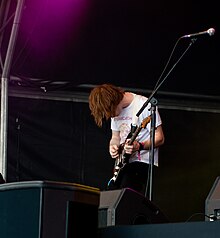 Mark McGuire with Emeralds at the 2011 Primavera Sound Festival.