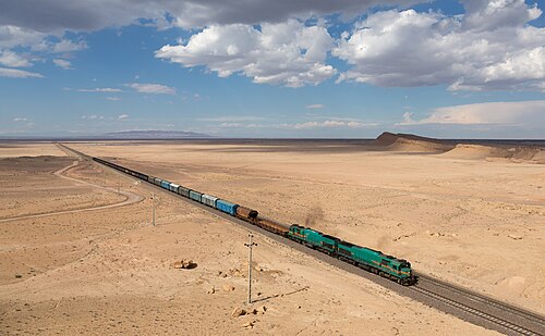 freight train near Mohammad Abad, Iran
