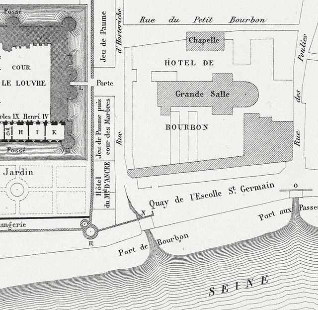 Site plan of the Petit-Bourbon