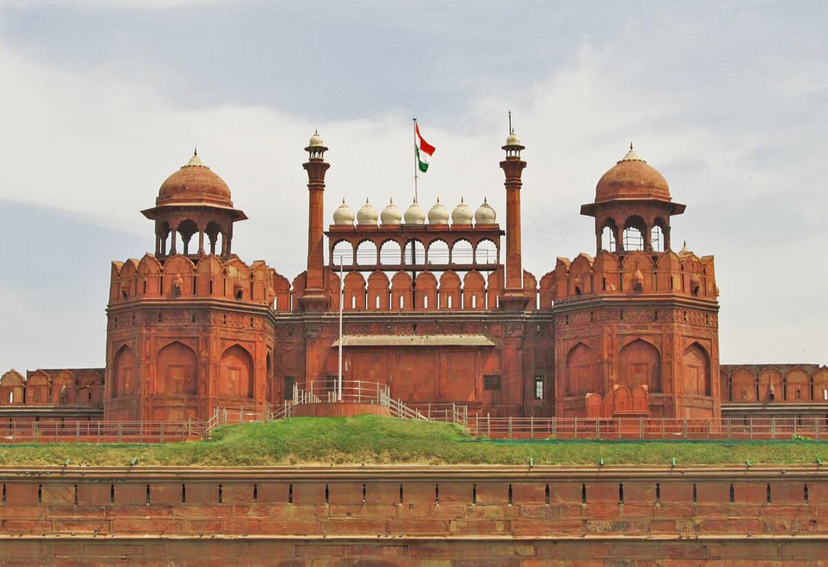 helicopter view of red fort