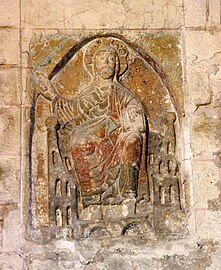 Relief du Christ en majesté, dans l'église Sainte-Radegonde de Poitiers