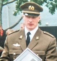 René Laanele nooremleitnanti auastme andmine ja Kaitseväe akadeemia lõpetamine 2003. aastal