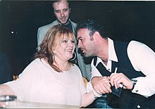 Sakellariou during a show in Exarcheia, Athens, April 12, 1998