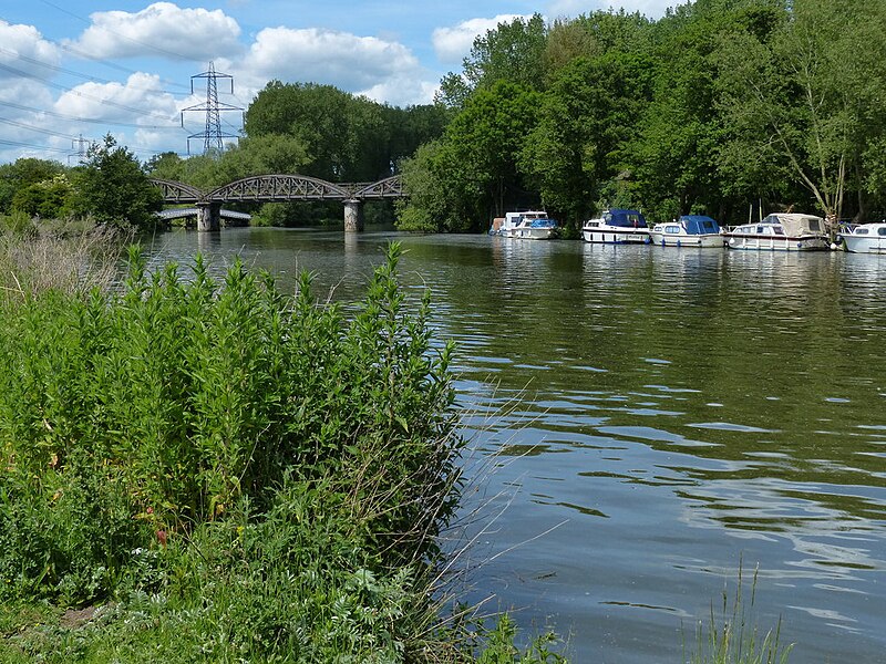 File:River Thames near Kennington Railway Bridge - geograph.org.uk - 4530525.jpg