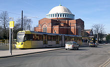 The Metrolink stop at Rochdale railway station