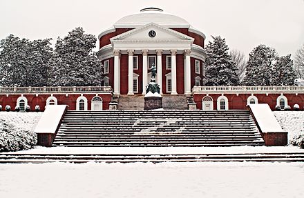 The Rotunda designed by Thomas Jefferson at the University of Virginia