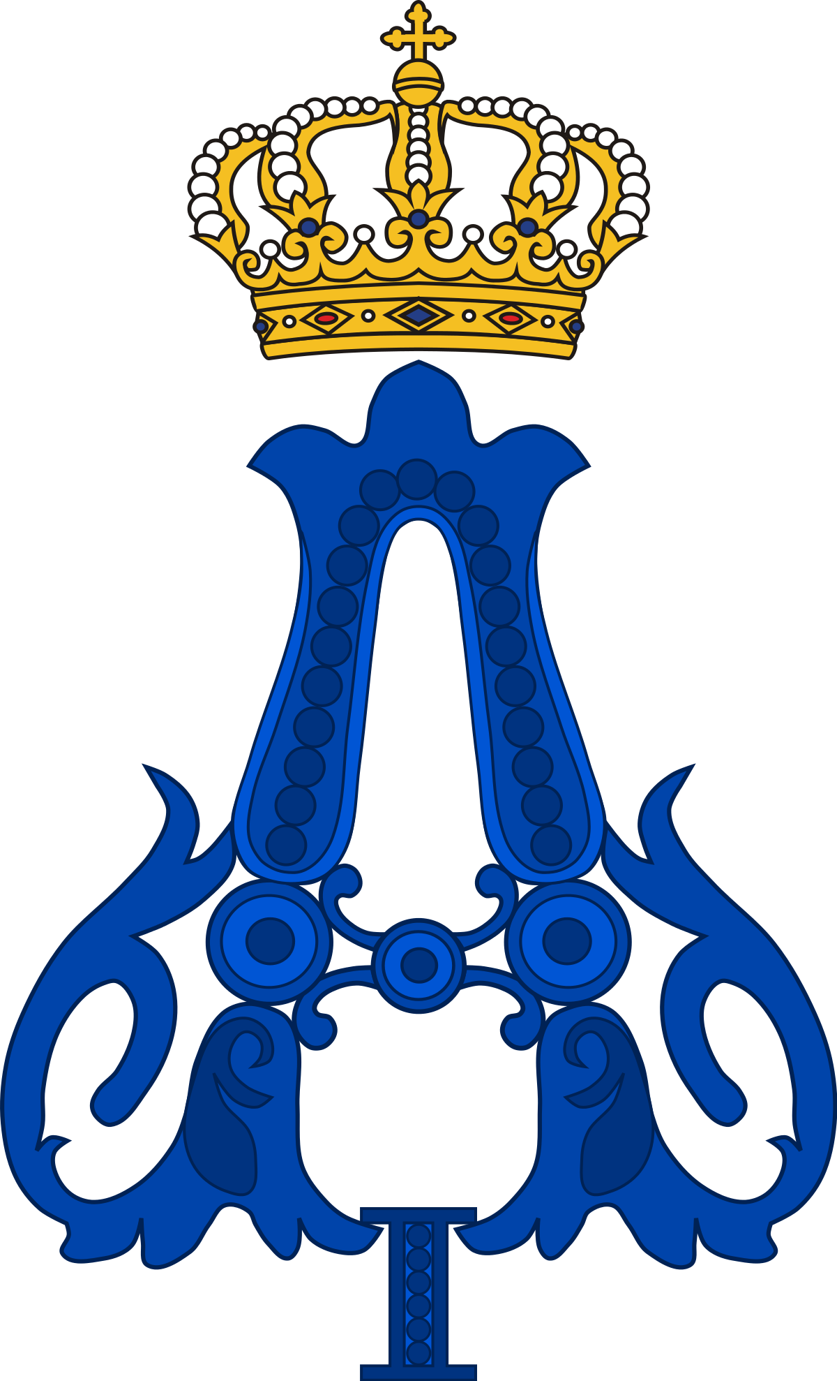 Download File Royal Monogram Of King Alexander I Of Serbia Svg Wikimedia Commons