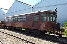 Preserved Model 55 railcar no. 8 at the National Railway Museum, Port Adelaide, 2014 SAR 8 Brill, NRM, 2014.JPG