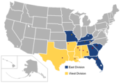 The SEC as it has existed since 2011, after the additions of Texas A&M and Missouri