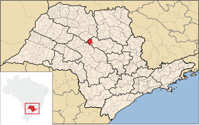 Poziția localității Borborema (São Paulo)