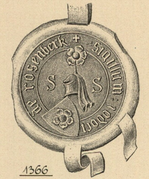 Seal of Jošt I. z Rožmberka from 1366.png