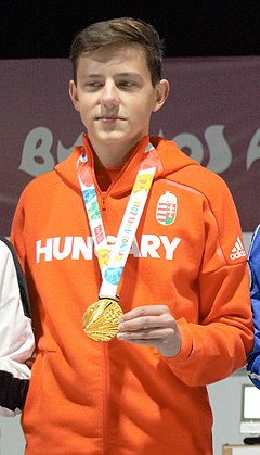 Shooting at the 2018 Summer Youth Olympics – 10m Air Rifle Mixed International Victory Ceremony (112) (cropped).jpg