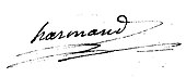 signature de Nicolas François Harmand d'Abancourt