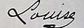 Signature of Princess Louise of Orléans Princess Louise of the Two Sicillies.jpg