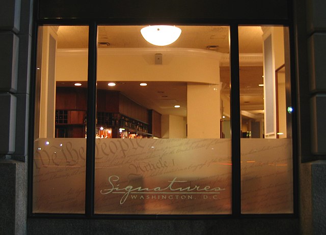 Abramoff's since closed Signatures Restaurant in the Penn Quarter neighborhood of Washington, D.C.