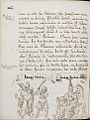 Weissagung 3 und 18 von Joachim von Fiore. Zeichnung von Jakob Lederlein in Simon Studions „Naometria“ von 1604.