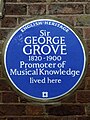 Sir GEORGE GROVE 1820-1900 Promoter of Musical Knowledge lived here.jpg