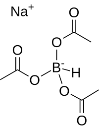 Triacétoxyborohydrure de sodium.svg