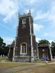 St Mary Magdalene Church, Sandringham, considered a noteworthy example of a carrstone building St Mary Magdalene, Sandringham 05.jpg