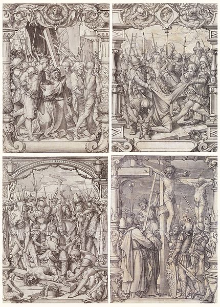 File:Stained Glass Window Designs for the Passion of Christ, by Hans Holbein the Younger.jpg