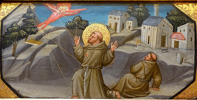 File:Stigmata of St. Francis by Bicci di Lorenzo, date unknown, tempera on wood - Musei Capitolini - Rome, Italy - DSC05975.jpg