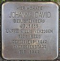 Stolperstein Wielandstr 2 Dinslaken David Johanna