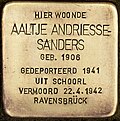 Stolperstein für Aaltje Andriesse-Sanders (Rotterdam).jpg