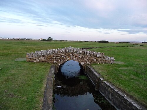 small stone bridge in St Andrews Links golf course, Scotland