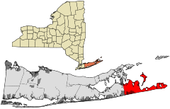 Suffolk County, NY, města a vesnice Město East Hampton highlighted.svg