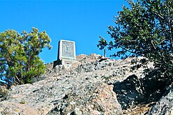 The summit of Sandstone Peak features a plaque and guestbook