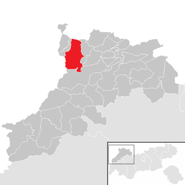 Poloha obce Tannheim v okrese Reutte (klikacia mapa)
