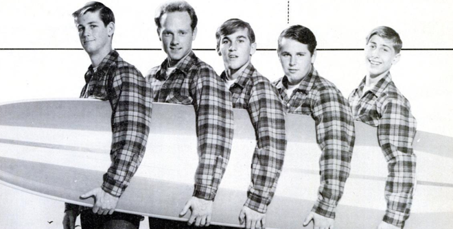 The Beach Boys appearing in a Billboard advertisement on June 29, 1963