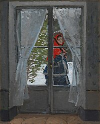 The Red Kerchief, Portrait of Madame Monet The Red Kerchief, by Claude Monet, Cleveland Museum of Art, 1958.39.jpg