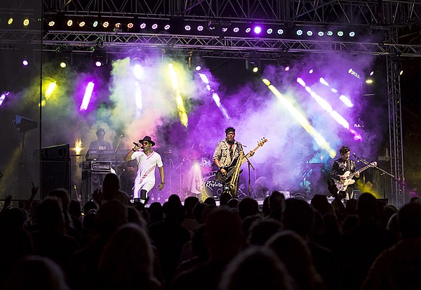 The Revolution performing at Wichita Riverfest in 2018