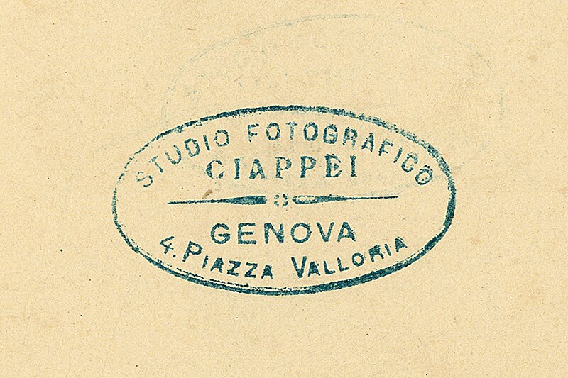 File:Timbro, Studio Fotografico Ciappei, Piazza Valloria, Genova.jpg