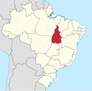 Localização do Tocantins no Brasil