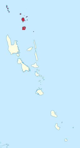 Torba på kartan över Vanuatu