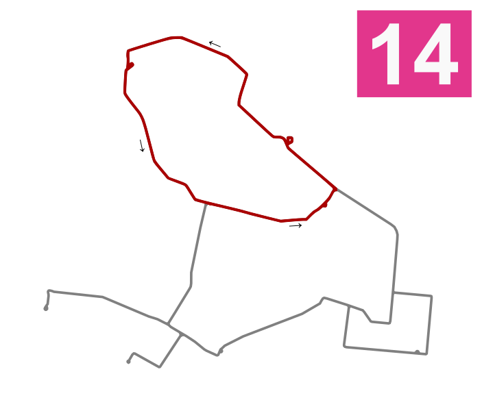 File:Tram line 14, Mariupol.svg