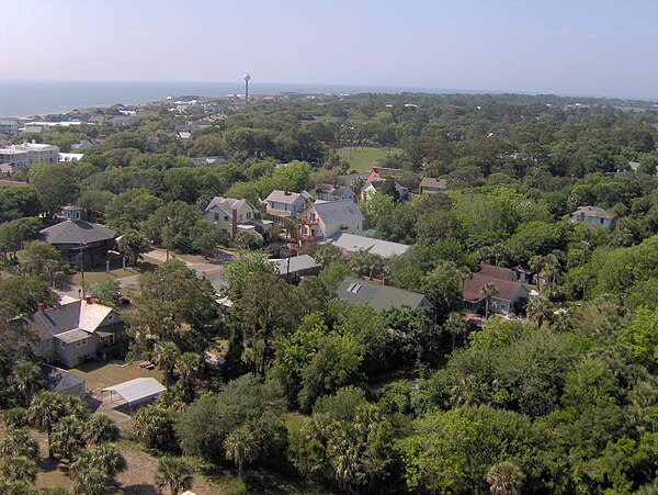 The view south from atop the Tybee Lighthouse