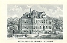 1893 engraving of the old Law building