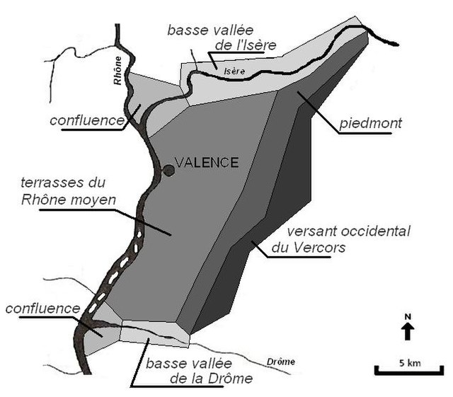 Landscape units of Valentinois