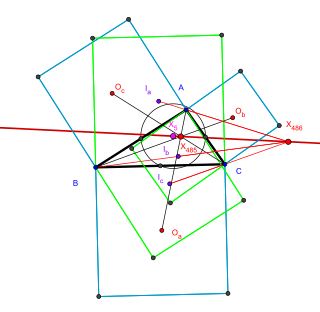 Vecten points triangle center