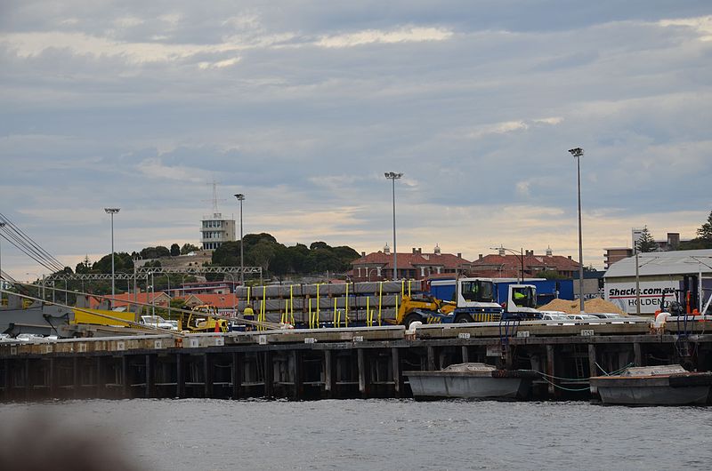 File:Victoria Quay and Cantonment Hill behind.jpg