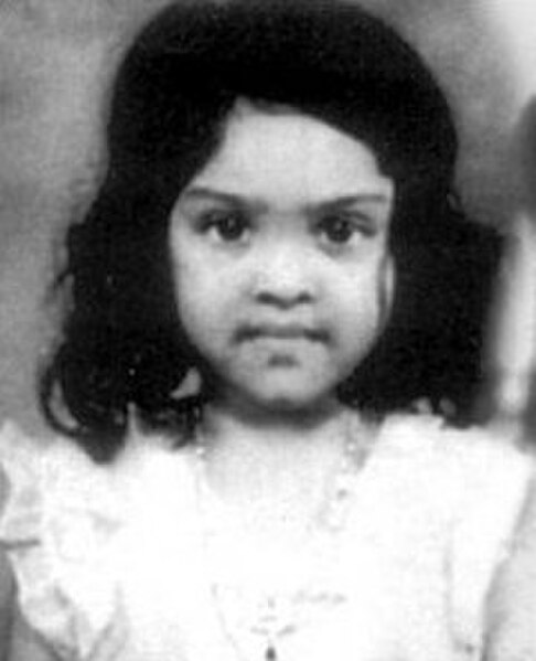 Vyjayanthimala at the age of five in 1938