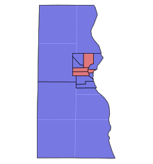 Milwaukee County districts WI Assembly Partisan Map 1891 MilwaukeeCo.svg