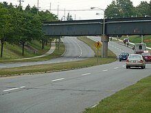 Walkley Road looking east going under the Via Rail bridge Walkley.jpg