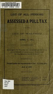 Thumbnail for File:Waltham annual listing (IA walthamannuallis1911walt).pdf