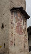 Santi Giorgio e Lazzaro (Peio) Fresco on the church tower.