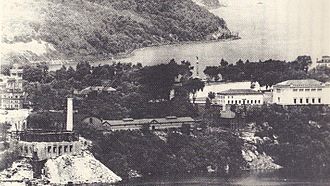 The academic area before the 1903 design completion construction. West Point n 1907.jpg